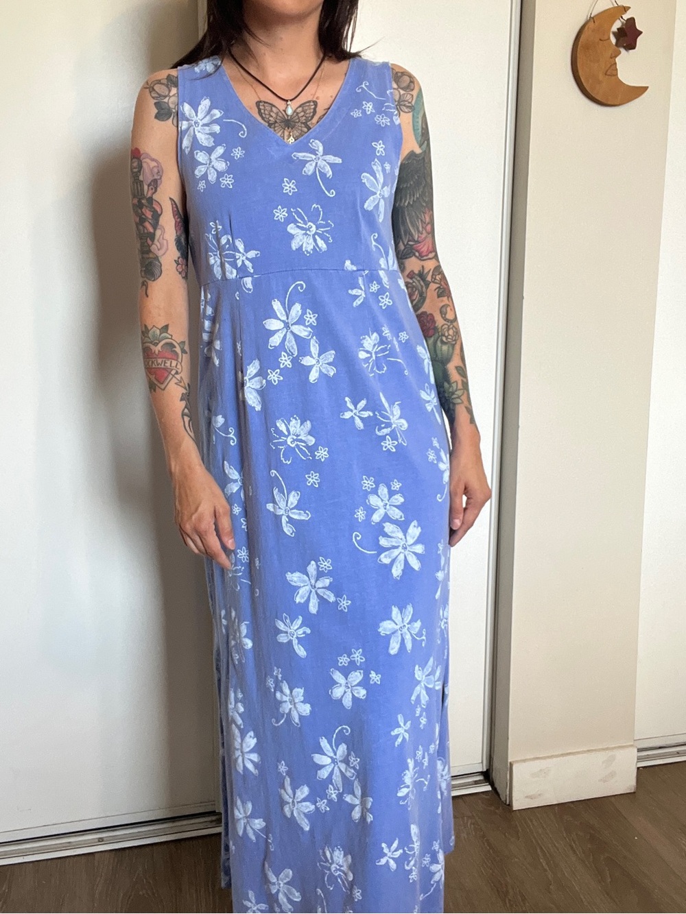 Vintage 90’s cozy whimsigoth maxi dress
